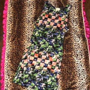 Forever 21 peach green blue bodycon dress small